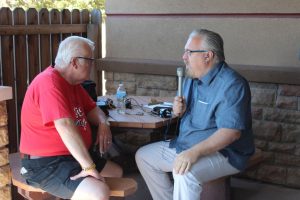 Walt Lindala interviews Paul Makela of the UP Honor Flight Organization