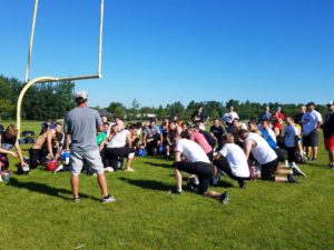 Getting focused and ready for the game!