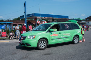 Can't miss that bright green ServPro van!
