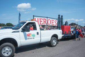 The Marquette County Medical Care Facility Heroes Float.