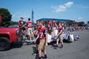 The Westwood Football team was on site too.
