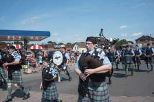 The bag pippers and drummers sounded great.