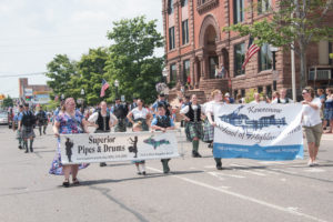 The Superior Pipes & Drums and Keweenaw School of Highland Dance were both the Marquette and Ishpeming parades.