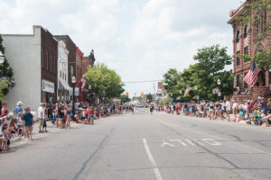 The roads were lined with people.