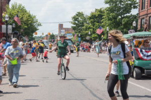 This woman unicycled the entire way!