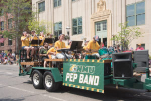 The NMU Pep Band was really jamming out.