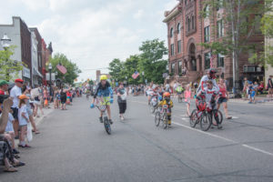 The cyclists were showing off their stuff.
