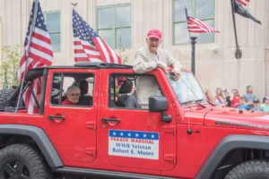 Robert E. Moore, the WWII veteran and Parade Marshall.