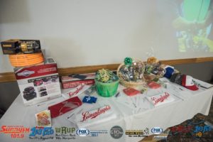 Every person who came in got a ticket for a door prize.