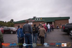 There was quite the line as people waited to get into the party!