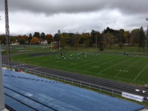 Our team warms up before a brutal game.