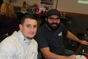 Luke Ghiardi and Eric Scott at the giveaway party.