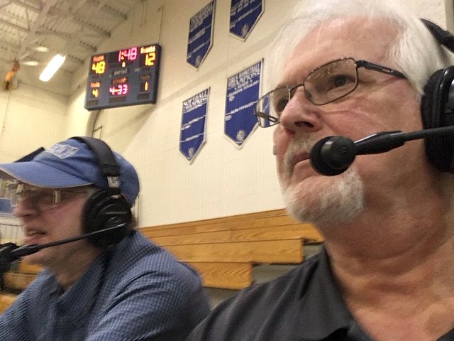 They dynamic duo, Mike Plourde and Bob Nadeau, back in action calling the Ishpeming Hematite girls basketball game against the Gwinn Modeltowners on 98.3 WRUP