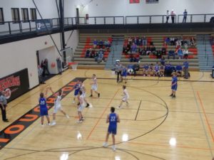 A player from the Ishpeming Hematites attempts a tough shot from the corner during their game against the Houghton Gremlins Wednesday on 98.3 WRUP