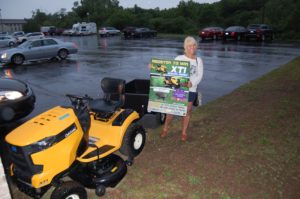 Carloyn with her brand new Cub Cadet!