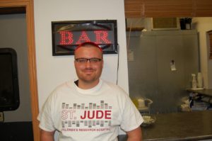 Bruce Whitehead during the party in Ishpeming.