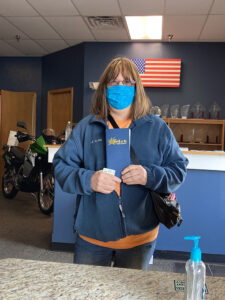 Pamela Harry, winner of a Gold Star Services Package from Swick