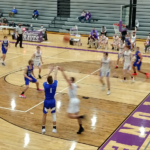 Just before a three was scored