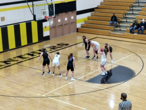 The Panthers take a free throw