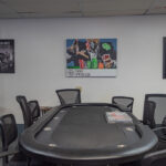 One of the tables at the 906 Poker Social Club