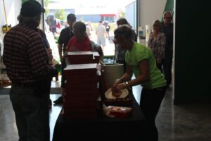 Dawn was on top of the pizza!