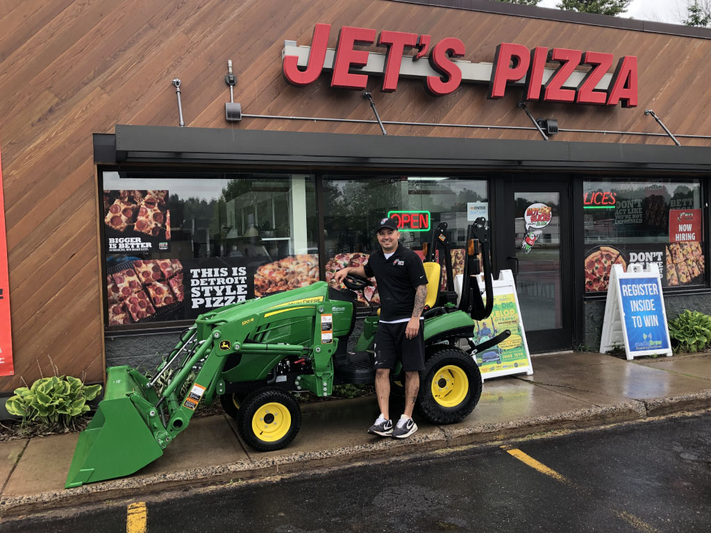 Check out the Design, Dig & Develop Tractor at Jet's Pizza!